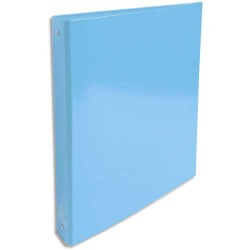 EXACOMPTA Classeur 4 anneaux Ø30mm IDERAMA en carte 18/10ème. Dos 4 cm, format A4. Coloris Bleu clair