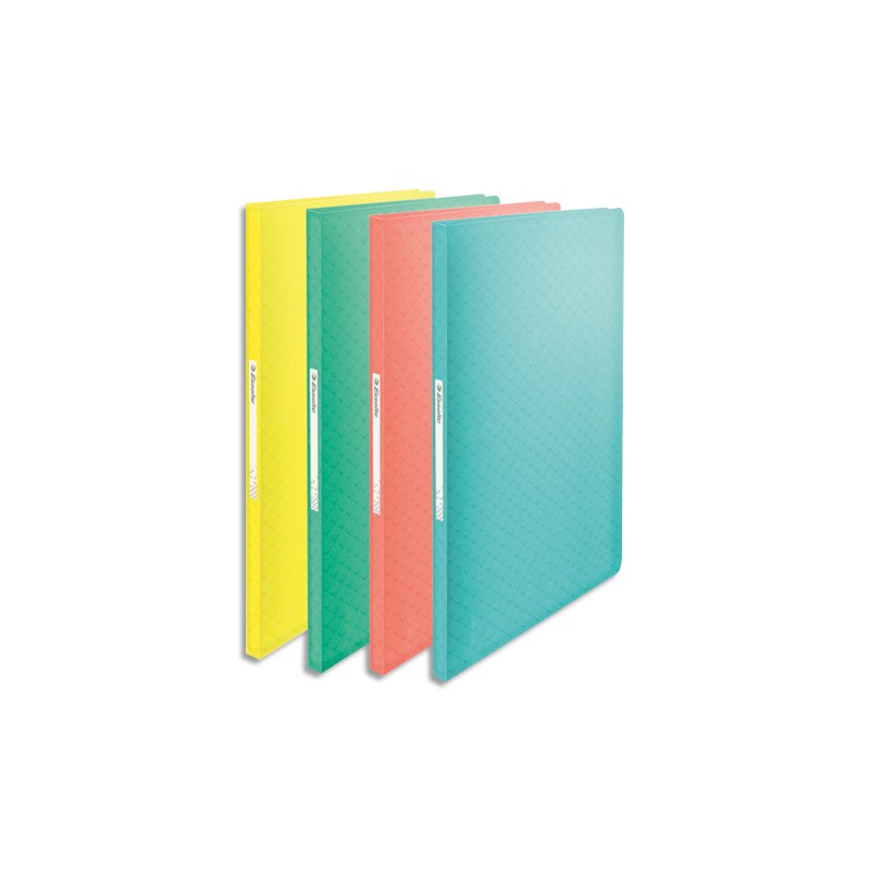 ESSELTE Protège-documents Colour ice 60 pochettes, 120 vues, en polypropylène 5/10ème. Coloris assortis