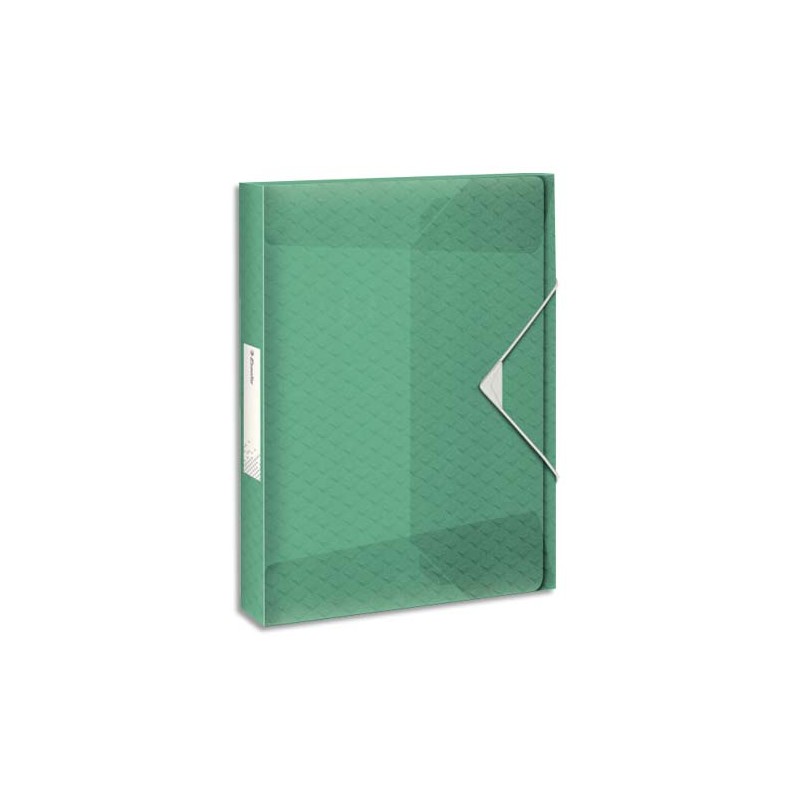 ESSELTE Boîte de classement Colour Ice dos de 2,5 cm, en polypropylène 7/10ème. Coloris Vert