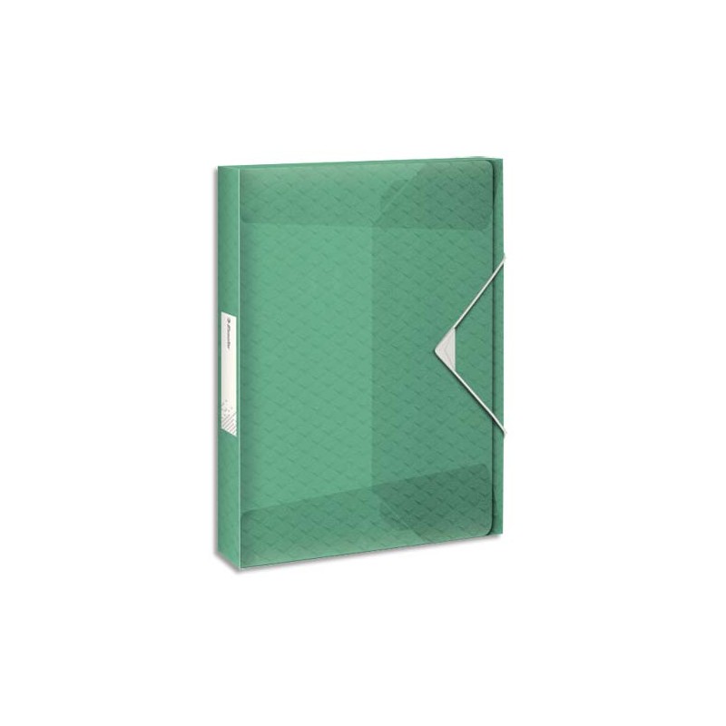 ESSELTE Boîte de classement Colour Ice dos de 4 cm, en polypropylène 7/10ème. Coloris Vert