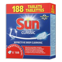 SUN Boîte de 188 Tablettes pour lave-vaisselle professionnelle cycle court