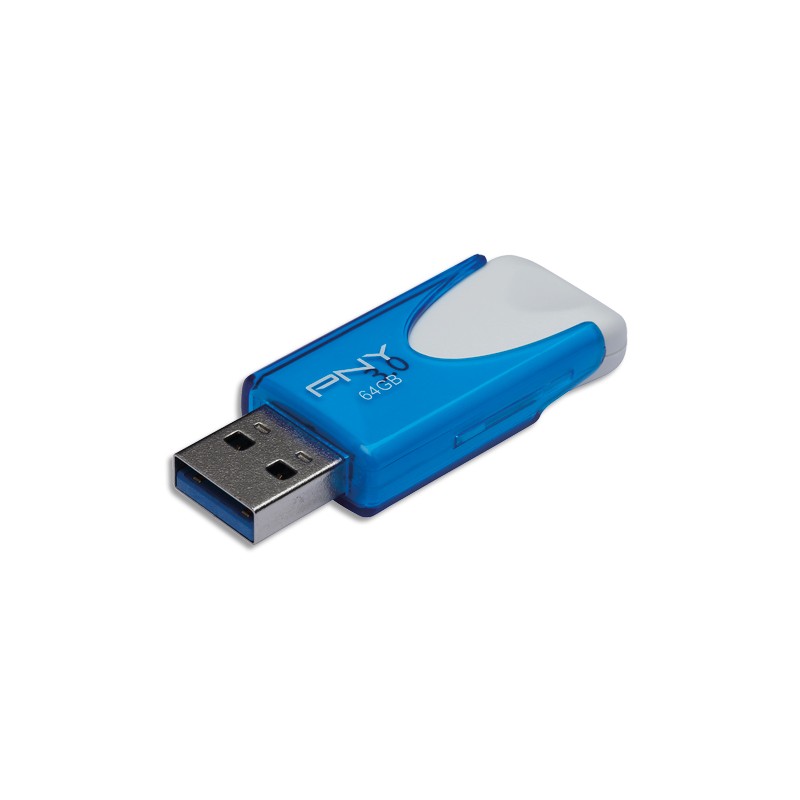 PNY Clé USB3.0 Attaché 4 Bleue 64Go FD64GATT430-ADV