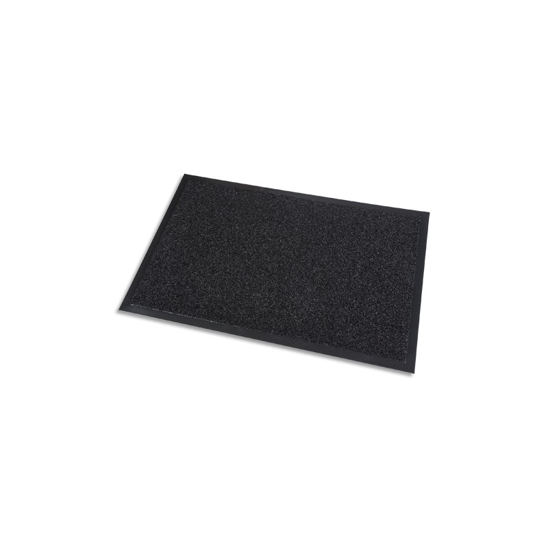 PAPERFLOW Tapis d’accueil grattant intérieur et extérieur en PP Noir, Format 60 x 90 cm épaisseur 10 mm