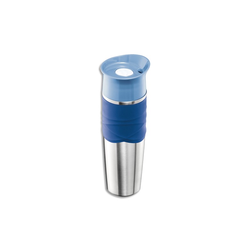MAPED Mug bouteille isotherme 320 ml Picnik Nomade Adulte en acier, PP et silicone Bleu Orage, étanche
