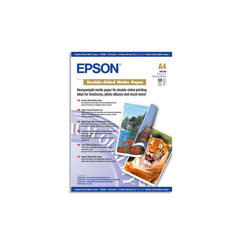 EPSON Boîte de 100 feuilles stylus color résolution 720dpi référence S041061.