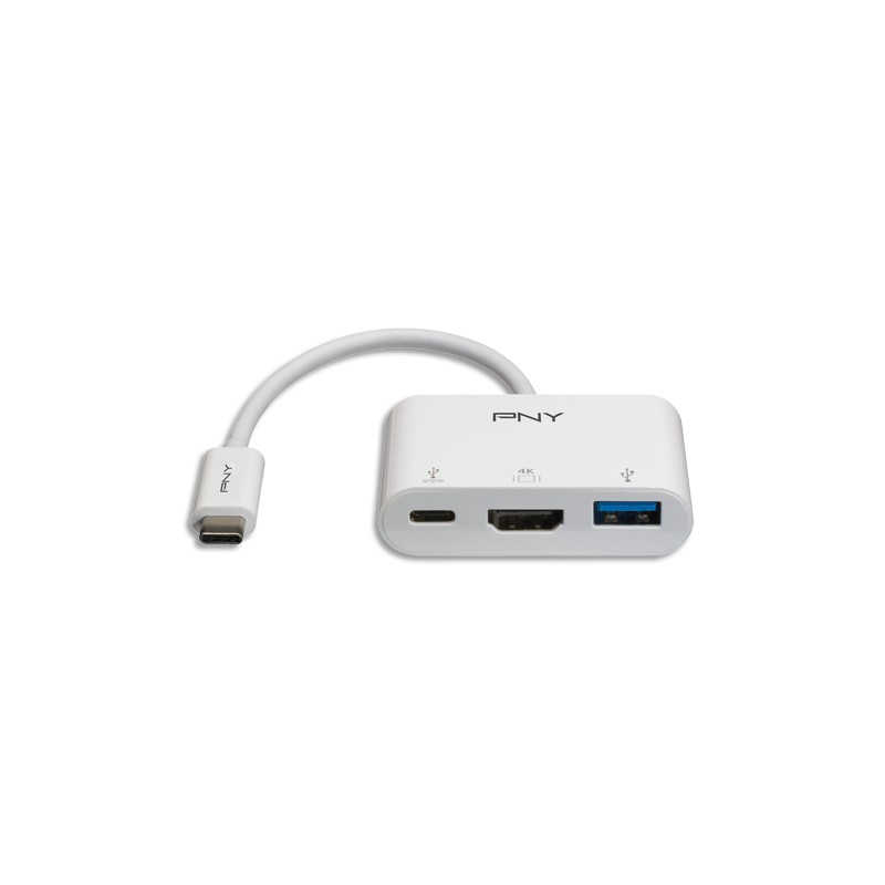 PNY Adaptat vidéo USB Type-C 3-en-1:HDMI,USB3,USB-C BLC A-TC-UA30HDTC-W01-RB