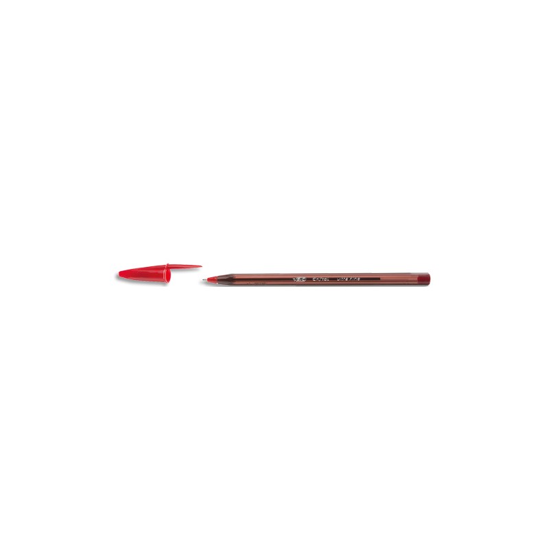 BIC Stylo bille CRISTAL EXACT pointe aiguille 0,7 mm. Encre Rouge.
