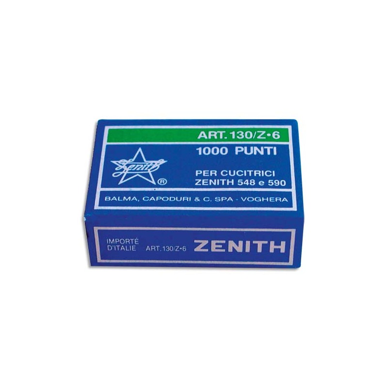ZENITH Boîte de 1000 agrafes Zenith 6/6 en acier galvanisé