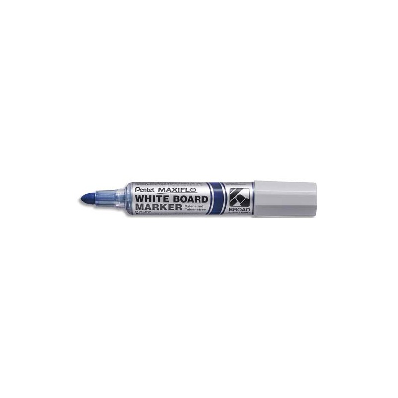 PENTEL Marqueur effaçable à sec MAXIFLO pointe ogive extra-large 4 mm. Encre Bleue