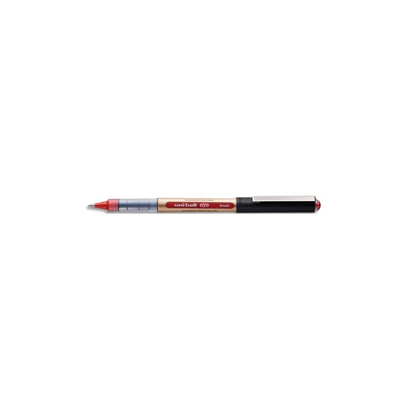 UNI-BALL Stylo roller Eye Broad pointe 1 mm écriture large. Encre liquide Rouge