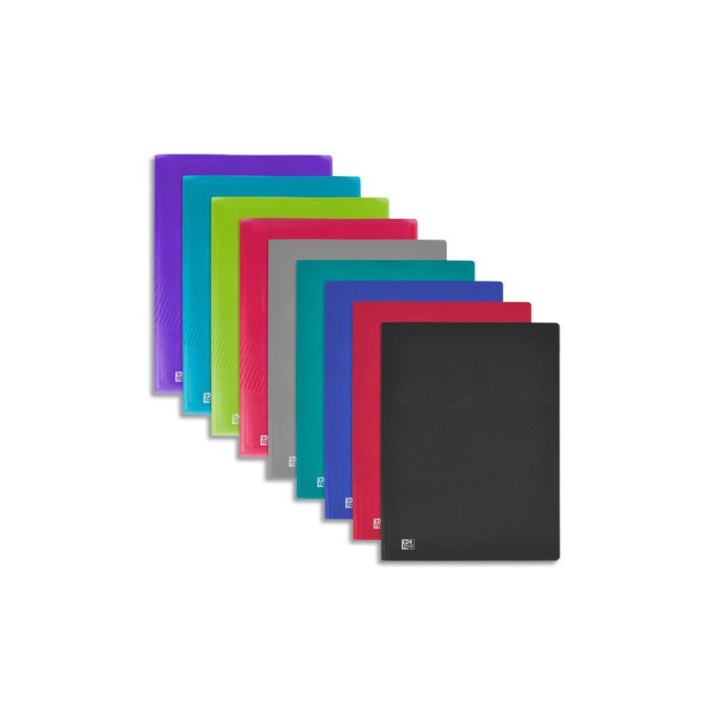 OXFORD Protège-documents OSMOSE A4 PP 40 vues 20 pochettes. Coloris assortis 9 couleurs